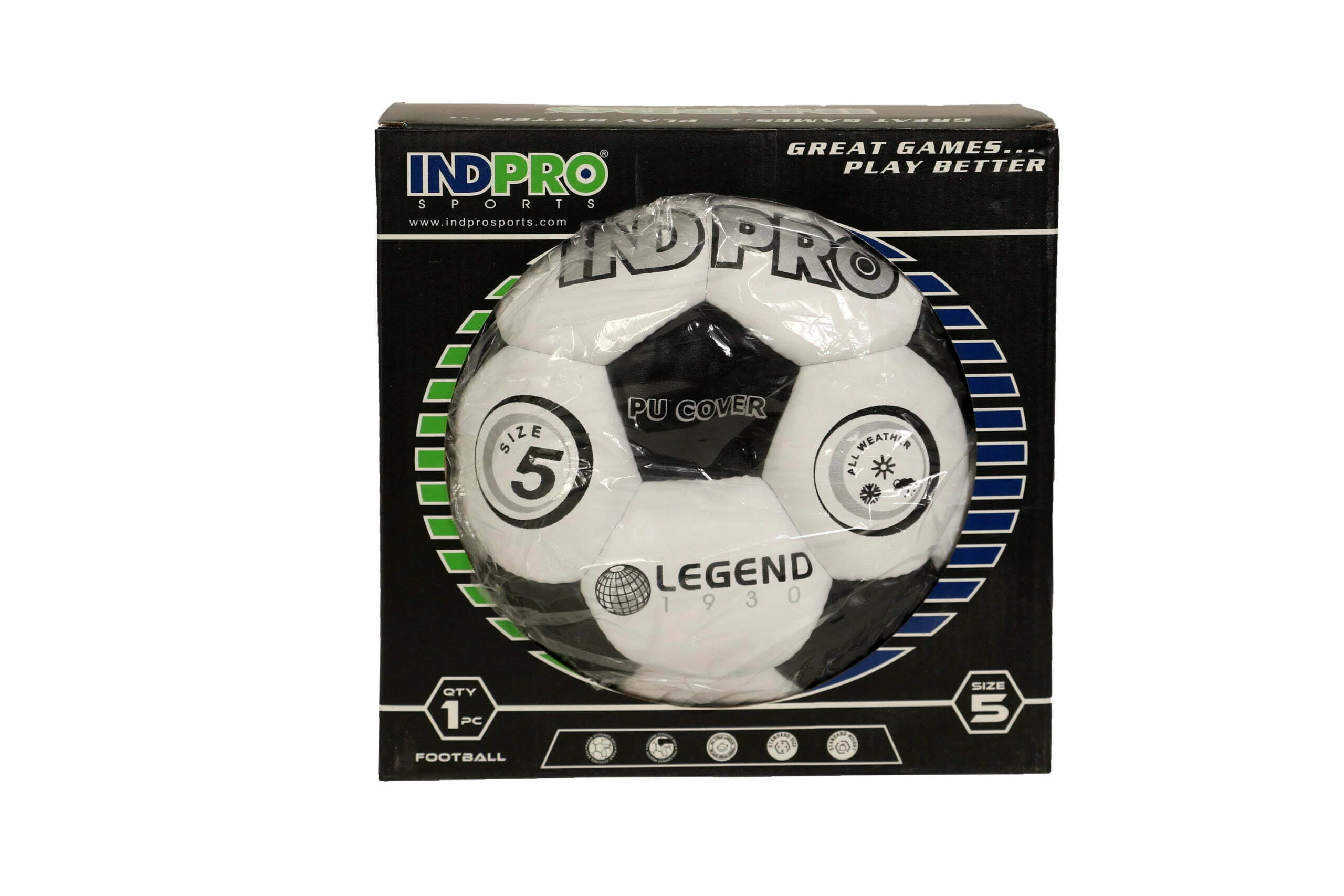 Football Indpro Legend 1930 - Size 5 (White/Black) - Image 7