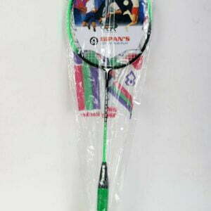 Badminton_Racket_Bipans_Kadet_BlackFGreen_Slant with cover